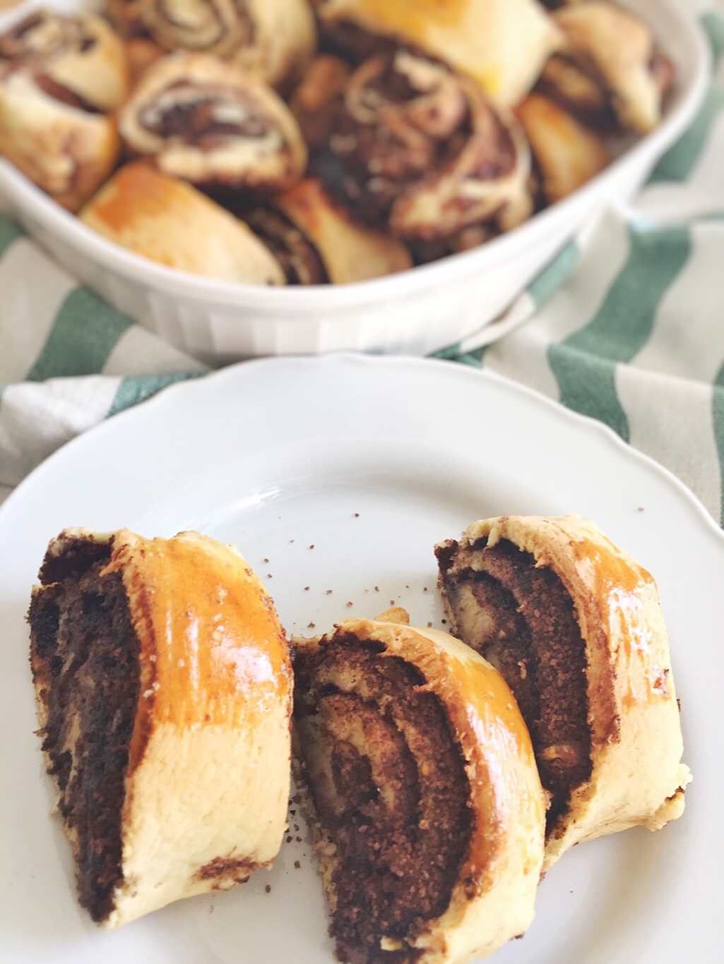 Kakaolu rulo çörek