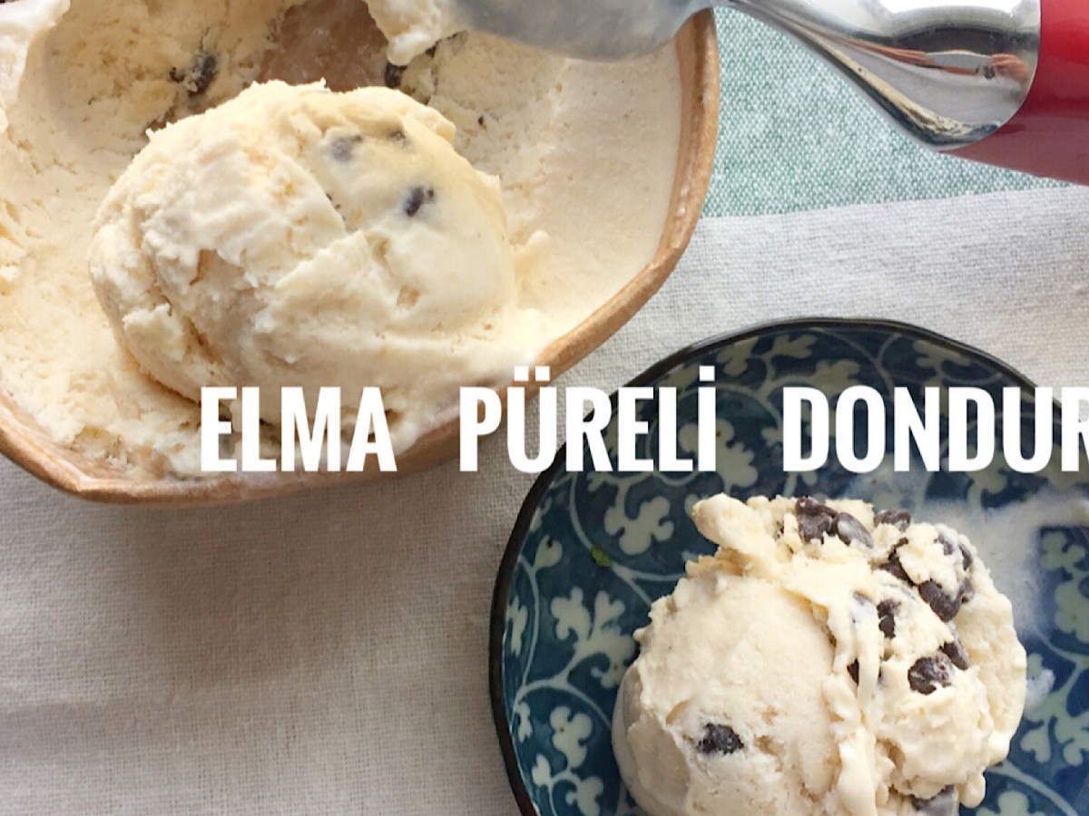 Elma püreli dondurma